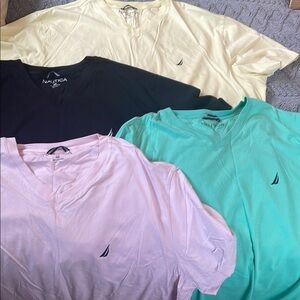 Nautica Short Sleeve Tees - Black, Yellow, Pink, and Mint